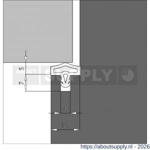 Ellen deuraanslagprofiel kunststof TPE 0680 KS AC - S51010005 - afbeelding 3
