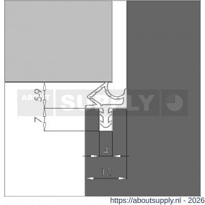 Ellen deuraanslagprofiel kunststof TPE 4291 AC - S51010006 - afbeelding 3