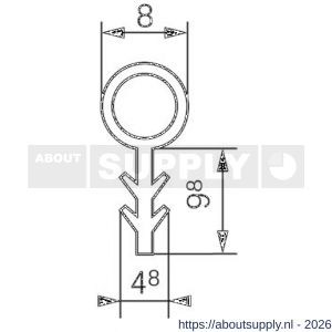 Ellen deuraanslagprofiel kunststof TPE 4566 AC - S51010007 - afbeelding 2