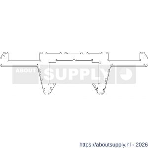 Ellen ondergeleiderail hefschuifdeur bovenrail ABRP 976 300 cm - S51010279 - afbeelding 2