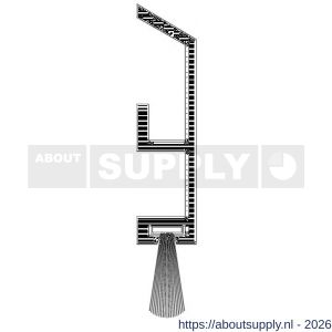 Ellen dorpelprofiel met borstel aluminium ADS-B 300 cm - S51010101 - afbeelding 3