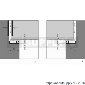 Ellen inbouwprofiel tochtband aluminium voor 6 mm afbouwspeling AIB 3N XL 230 cm - S51010218 - afbeelding 5