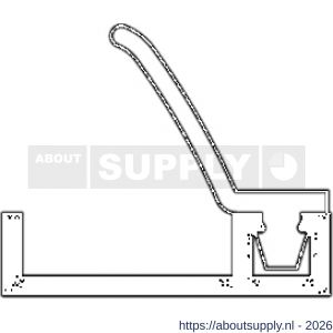 Ellen inbouwprofiel tochtband aluminium voor 6 mm afbouwspeling AIB 3N XL 230 cm - S51010218 - afbeelding 3