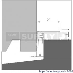 Ellen opbouw tochtprofiel aluminium ANB-2N 300 cm - S51010231 - afbeelding 3