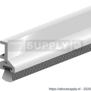 Ellen opbouw tochtprofiel met borstel aluminium ATS-B 230 cm - S51010255 - afbeelding 1