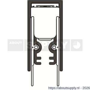 Ellen Matic valdorpel geluidsdempend aluminium Optimal Seal 62,8 cm - S51010316 - afbeelding 3