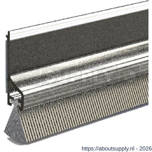 Ellen dorpelprofiel met borstel kunststof zelfklevend Comfort transparant 100 cm - S51010360 - afbeelding 1