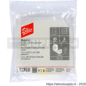 Ellen inbouwprofiel tochtband schuim zelfklevend Weatherstrip Foam 12x6 mm 10 m - S51010410 - afbeelding 1