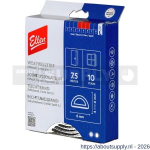 Ellen inbouwprofiel tochtband kunststof zelfklevend Weatherstrip Large grote kier zwart 7.5 m - S51010416 - afbeelding 1