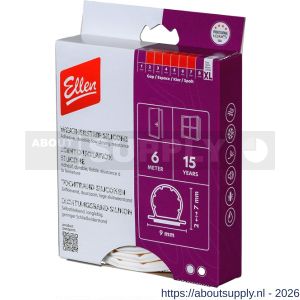 Ellen inbouwprofiel tochtband siliconen zelfklevend Weatherstrip Silicon wit 6 m - S51010412 - afbeelding 2