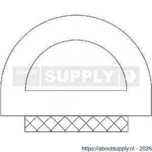 Ellen inbouwprofiel tochtband kunststof zelfklevend Weatherstrip Large grote kier zwart 2x50 m - S51010224 - afbeelding 3