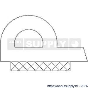 Ellen inbouwprofiel tochtband kunststof zelfklevend Weatherstrip Medium gemiddelde kier wit 7.5 m - S51010407 - afbeelding 3