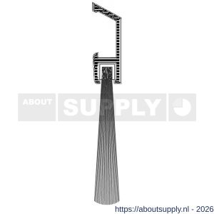 Ellen dorpel tochtprofiel met borstel aluminium IBS 220 cm - S51010104 - afbeelding 2