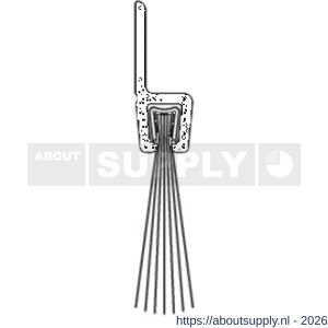 Ellen dorpel tochtprofiel met borstel aluminium IBS-39 250 cm - S51010110 - afbeelding 3