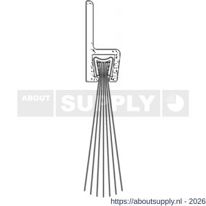 Ellen dorpel tochtprofiel met borstel aluminium IBS-50 100 cm - S51010112 - afbeelding 3