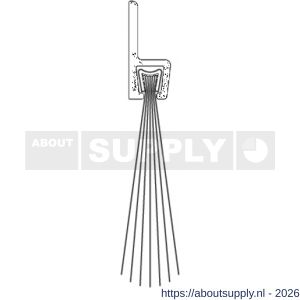 Ellen dorpel tochtprofiel met borstel aluminium IBS-60 300 cm - S51010117 - afbeelding 3