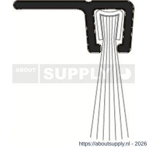 Ellen dorpel tochtprofiel met borstel aluminium IBS-90-18 100 cm - S51010124 - afbeelding 3