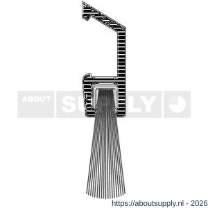 Ellen dorpelprofiel met borstel aluminium De Luxe 100 cm - S51010355 - afbeelding 3