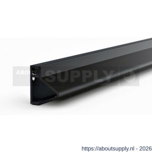 Ellen inbouwprofiel tochtband aluminium voor 6 mm afbouwspeling AIB 3N XL zwart 230 cm - S51010401 - afbeelding 1