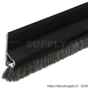 Ellen dorpelprofiel met borstel kunststof Deco zwart 100 cm - S51010359 - afbeelding 1