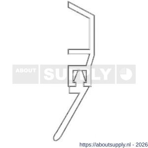 Ellen dorpelprofiel met borstel kunststof Basic wit 100 cm - S51010356 - afbeelding 3