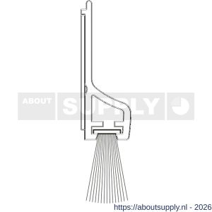 Ellen dorpelprofiel met borstel kunststof zelfklevend Comfort transparant 100 cm - S51010360 - afbeelding 3