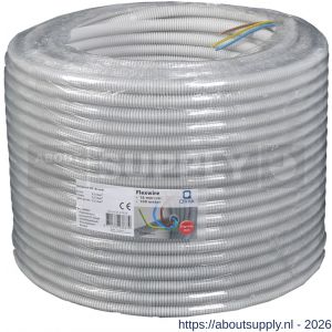 Q-Link installatiebuis Flexiplus slagvast diameter 5/8 inch 100 m grijs voorbedraad - S50401017 - afbeelding 1