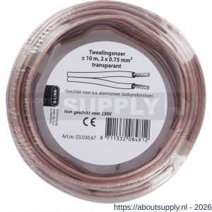 Q-Link tweelingsnoer zwakstroom tot 42 volt 2x0,75 mm2 10 m transparant - S50402098 - afbeelding 2