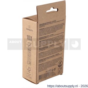 Copenhagen Pro wegwerphandschoen Latex maat L set 10 stuks - S50402314 - afbeelding 3