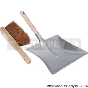 Copenhagen Pro stoffer en blik kokos handveger 29 cm metalen blik met houten steel FSC - S50401527 - afbeelding 2