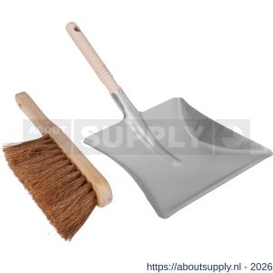 Copenhagen Pro stoffer en blik kokos handveger 29 cm metalen blik met houten steel FSC - S50401527 - afbeelding 1