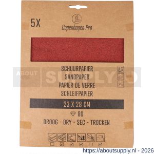 Copenhagen Pro schuurpapier droog K80 set 5 vel - S50401940 - afbeelding 2
