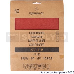 Copenhagen Pro schuurpapier droog K120 set 5 vel - S50401941 - afbeelding 2