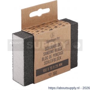 Copenhagen Pro schuurblok fijn K180 10x7x2,5 cm - S50401919 - afbeelding 2