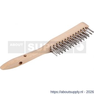 Copenhagen Pro staalborstel gietstaal 3 rijen FSC houten handvat - S50401494 - afbeelding 1