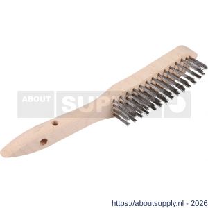 Copenhagen Pro staalborstel gietstaal 4 rijen FSC houten handvat - S50401495 - afbeelding 1