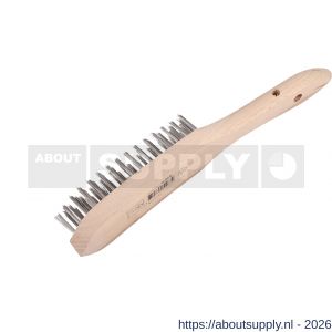 Copenhagen Pro staalborstel gietstaal 5 rijen FSC houten handvat - S50401496 - afbeelding 3