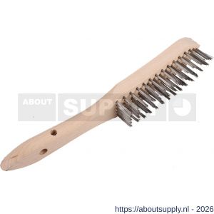 Copenhagen Pro staalborstel gietstaal 5 rijen FSC houten handvat - S50401496 - afbeelding 1