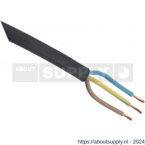 Rubber kabel glad 3x1.0 mm2 10 m zwart - S50401070 - afbeelding 1