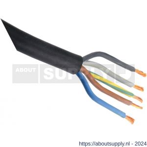 Rubber kabel glad 5x2.5 mm2 2 m zwart - S50401072 - afbeelding 1