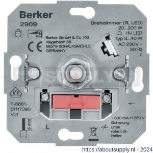 Berker dimmer element inbouw LED 3-40 W universeel draai-uit - S50401305 - afbeelding 1
