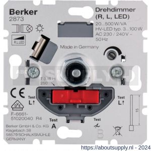 Berker dimmer element inbouw LED 3-100 W/20-500 W universeel druk-wissel - S50401306 - afbeelding 1