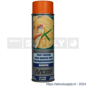 MoTip Wood Marking hout markeringspray oranje 500 ml - Y50703712 - afbeelding 1