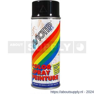 MoTip Colourspray lakspray dekkend hoogglans RAL 9005 diep zwart 400 ml - Y50703247 - afbeelding 1
