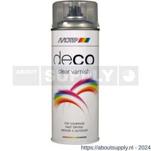 MoTip blanke lakverf Colourspray transparant hoogglans 400 ml - Y50703173 - afbeelding 1