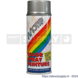 MoTip Colourspray lakspray dekkend metallic RAL 9006 wit aluminium metallic 400 ml - Y50703251 - afbeelding 1