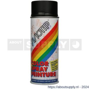 MoTip Colourspray lakspray dekkend zijdeglans RAL 9005 diep zwart 400 ml - Y50703249 - afbeelding 1