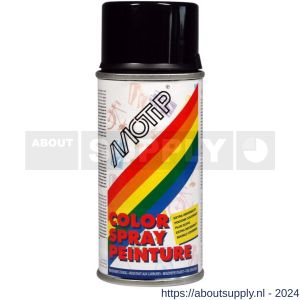 MoTip Colourspray lakspray dekkend zijdeglans RAL 9005 diep zwart 150 ml - Y50703246 - afbeelding 1