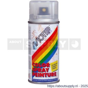 MoTip blanke lakverf Colourspray Clear Varnish Alkyd tranpsarant zijdeglans 150 ml - Y50703172 - afbeelding 1