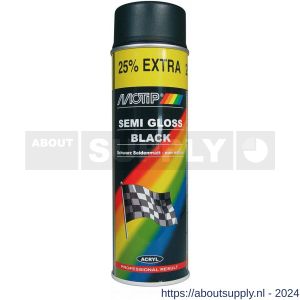 MoTip lakspray Rallye zwart zijdeglans 500 ml - Y50703278 - afbeelding 1